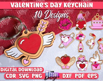 Valentinstag Schlüsselanhänger Bundle, passende Schlüsselanhänger Laser-cut, Paar Schlüsselanhänger Laser Cut Design, Valentinstag Schlüsselanhänger Lasercut, Freundschaft