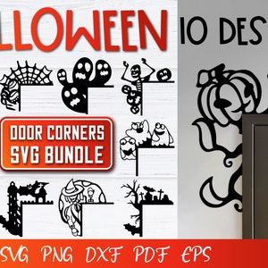 Halloween Door Corner SVG | Halloween Laser Files