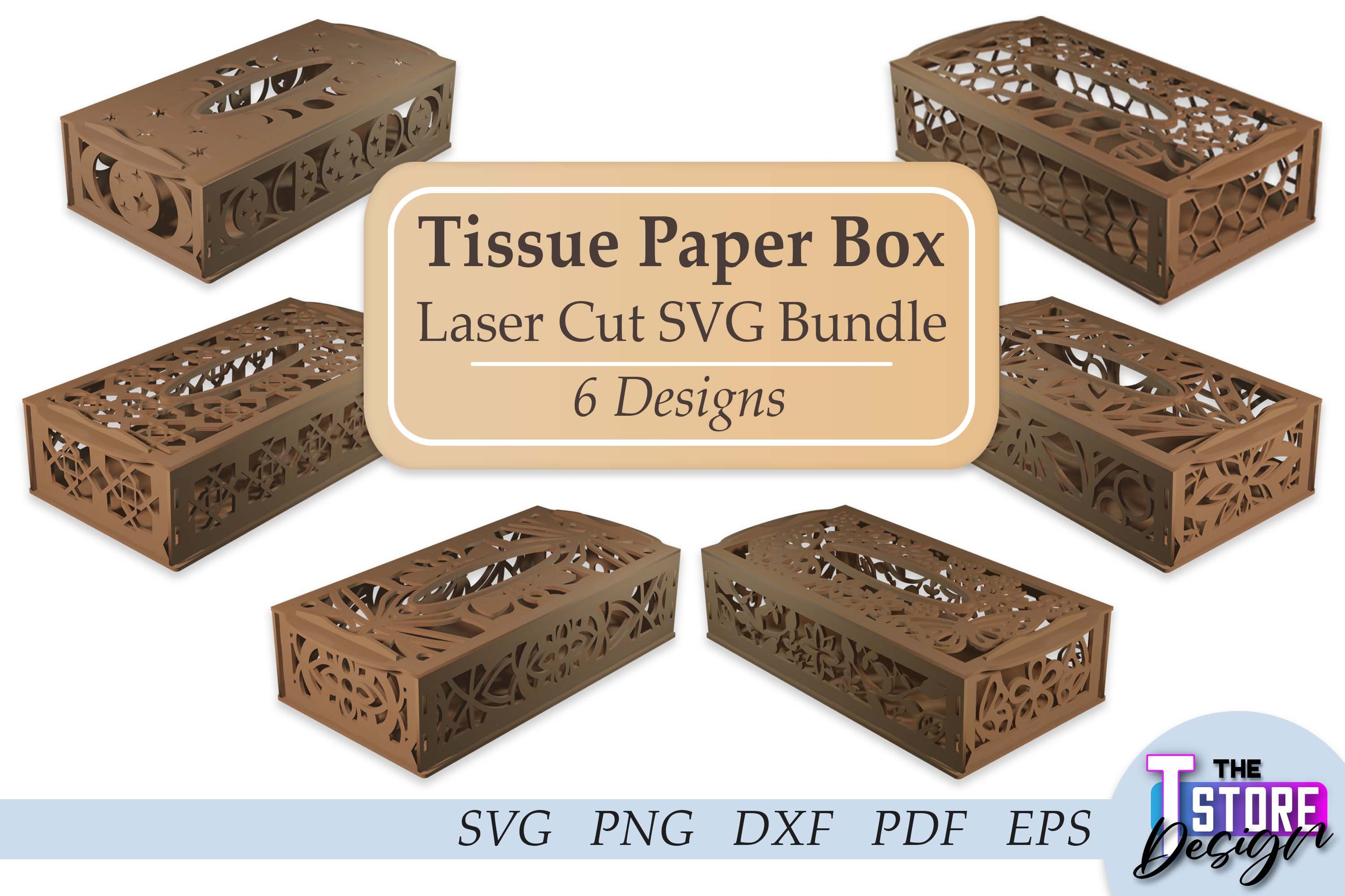 Tissue Paper Box SVG Bundle Tissue Box SVG Design Laser Etsy