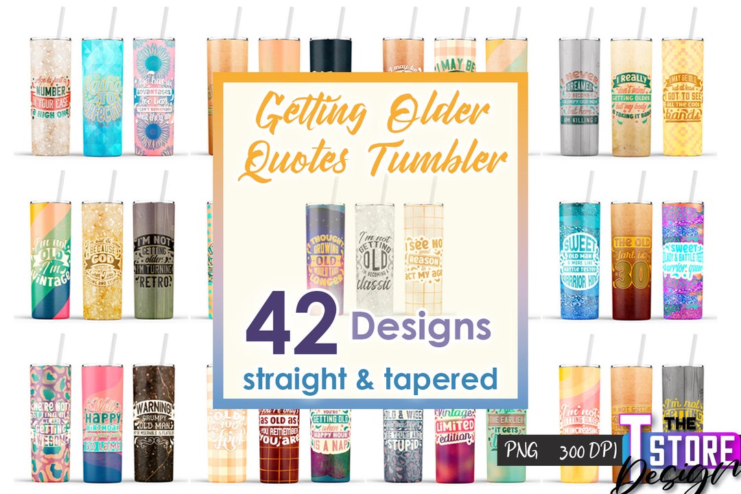 Getting Older Tumblers Bundle 20 Oz Tumbler Bundle Skinny Etsy