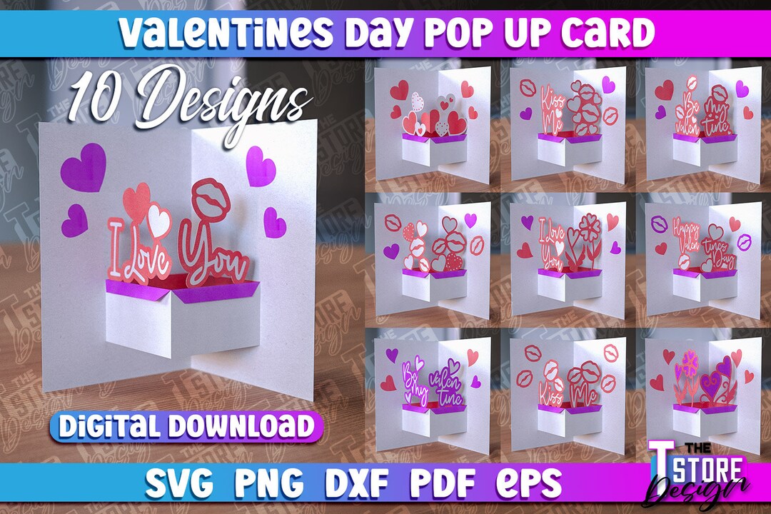 Valentine's Day Pop up Card Card SVG | Love Paper Cut SVG Bundle ...