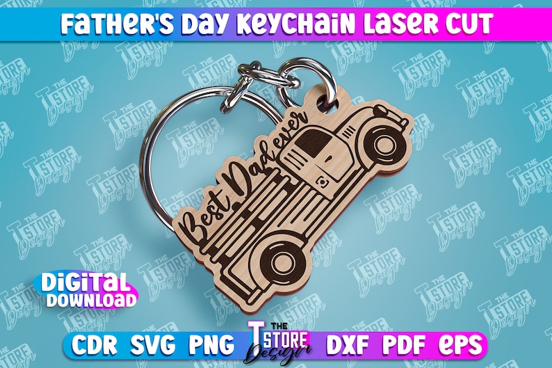 Dad Key Rings Metal Father's Day Keychain Laser Cut Bundle | Dad Gift Lasercut SVG | Tool ...