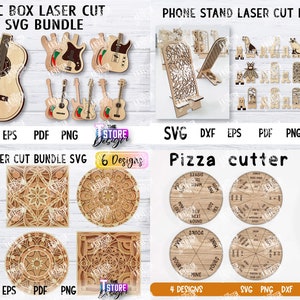 May include: A digital download of six laser cut mandala designs. The designs are intricate and detailed, with a variety of shapes and patterns. The designs are perfect for creating unique home decor, gifts, or crafts.