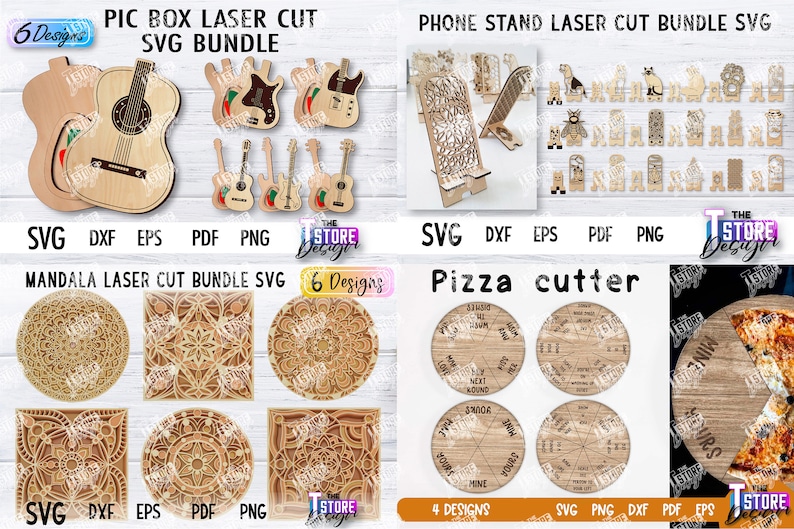 May include: A digital download of six laser cut mandala designs. The designs are intricate and detailed, with a variety of shapes and patterns. The designs are perfect for creating unique home decor, gifts, or crafts.