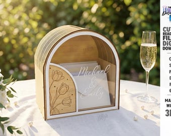 Wedding Card Box SVG – Laser Cut Mail Box Design (Digital Download)
