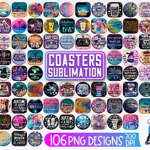 Coasters Sublimation | PNG Design | Funny Sarcastic | Coasters Sublimation Design | Funny Coaster Quotes