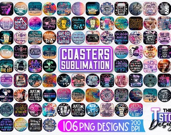 Coasters Sublimation | PNG Design | Funny Sarcastic | Coasters Sublimation Design | Funny Coaster Quotes