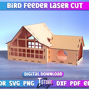 Bird Feeder Laser Cut Design | Bird Feeder SVG | Birds Feeder House | Feeder Laser Design | Wooden Bird Feeder Decor | CUSTOM ORDER
