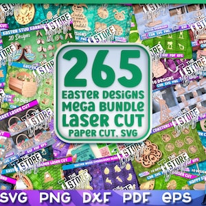 Easter Mega Bundle Mega Easter SVG Bundle Easter Laser Cut Mega Bundle Easter Lasercut Designs 3D Happy Easter laser cut zdjęcie 1