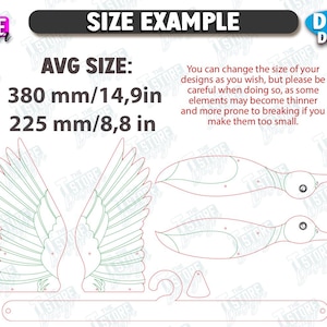 May include: AGEN TOTO MACAU download image with a size example. The image includes a pair of wings, two duck silhouettes, and other shapes. The average size is 14.9 inches by 8.8 inches. The text "AGEN TOTO MACAU Download" is in the upper right corner.