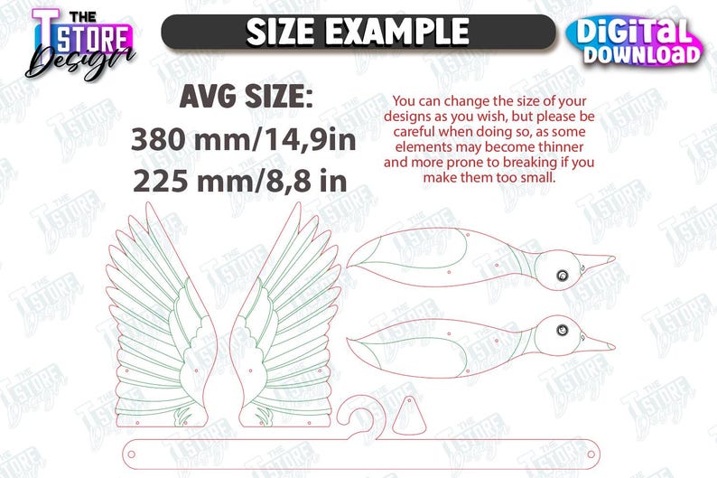 May include: AGEN TOTO MACAU download image with a size example. The image includes a pair of wings, two duck silhouettes, and other shapes. The average size is 14.9 inches by 8.8 inches. The text "AGEN TOTO MACAU Download" is in the upper right corner.