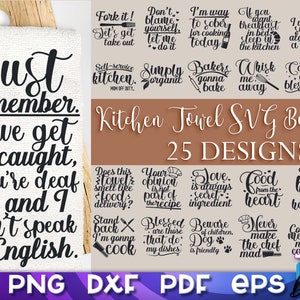 Küchentuch SVG Bundle | Küche Design SVG | Lustige Sprüche | Home Design v.1