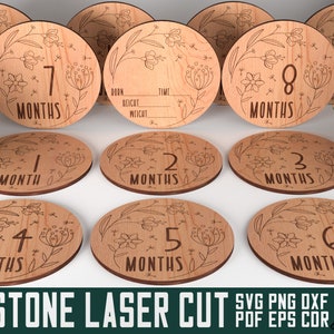 Milestone diseña paquete de corte láser / paquete SVG de corte láser / archivos CNC