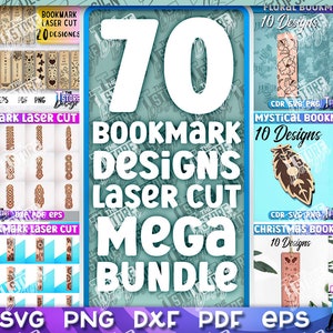 Puede incluir: Una descarga digital de 70 diseños de marcapáginas para cortar con láser. Los diseños incluyen temas celtas, místicos, girasoles, florales y navideños. Los diseños están disponibles en los formatos CDR, SVG, PNG, DXF, PDF y EPS.