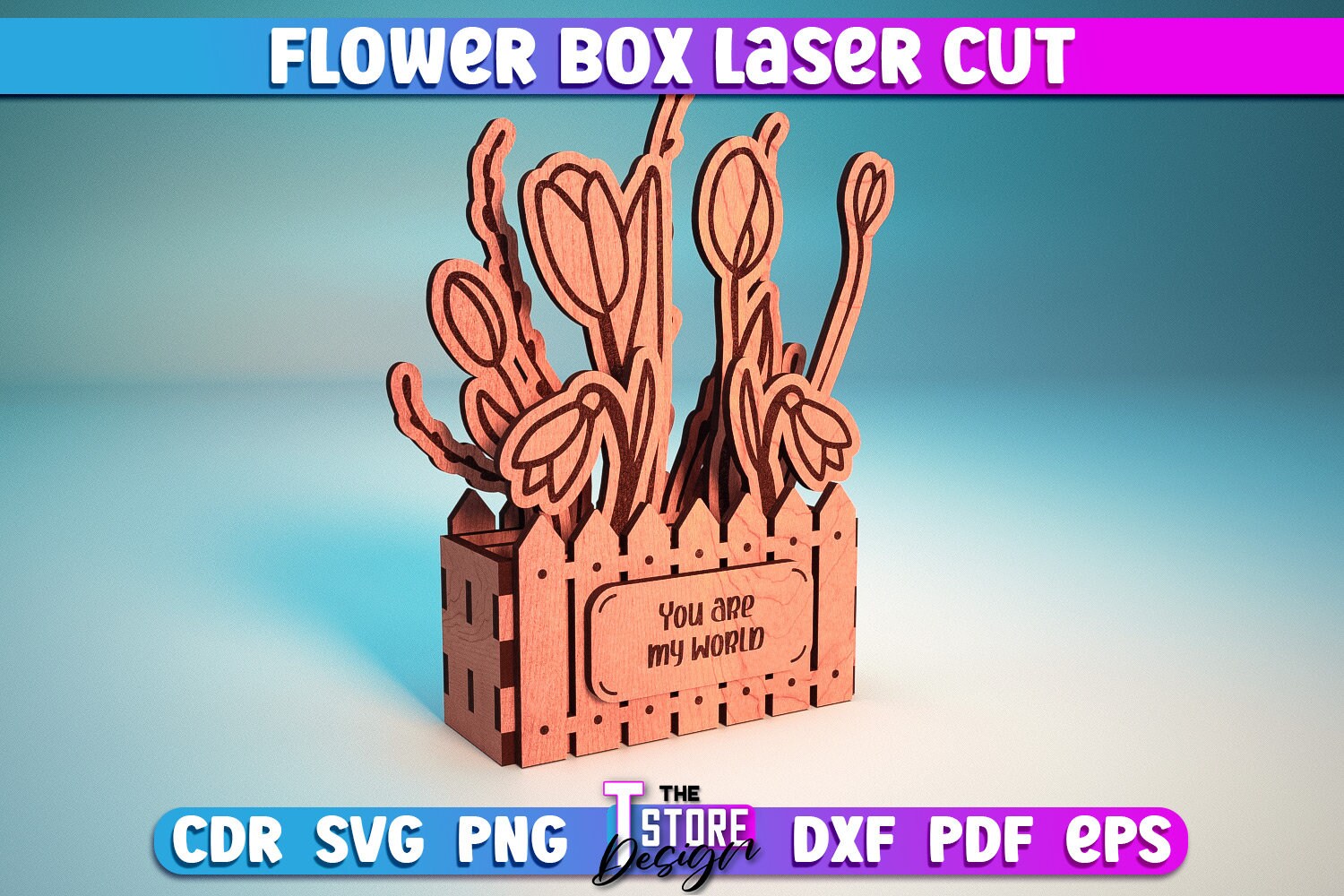 Flower Box Laser Cut SVG Bundle | Flower Bouquet Box SVG Design | Laser ...