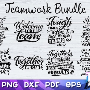 Teamwork Quotes SVG Bundle Leadership Svg Team Design - Etsy Israel