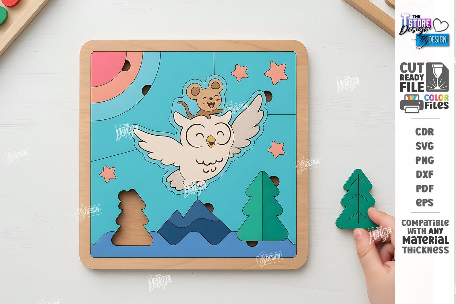 Kids Puzzle SVG - Laser Cut Montessori Toy Set - Wooden Toddler ...