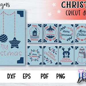 Christmas Cricut Joy Card SVG Bundle / Paper Cut SVG Bundle / Christmas Quotes Design v.1