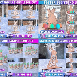 Easter Mega Bundle Mega Easter SVG Bundle Easter Laser Cut Mega Bundle Easter Lasercut Designs 3D Happy Easter laser cut zdjęcie 7