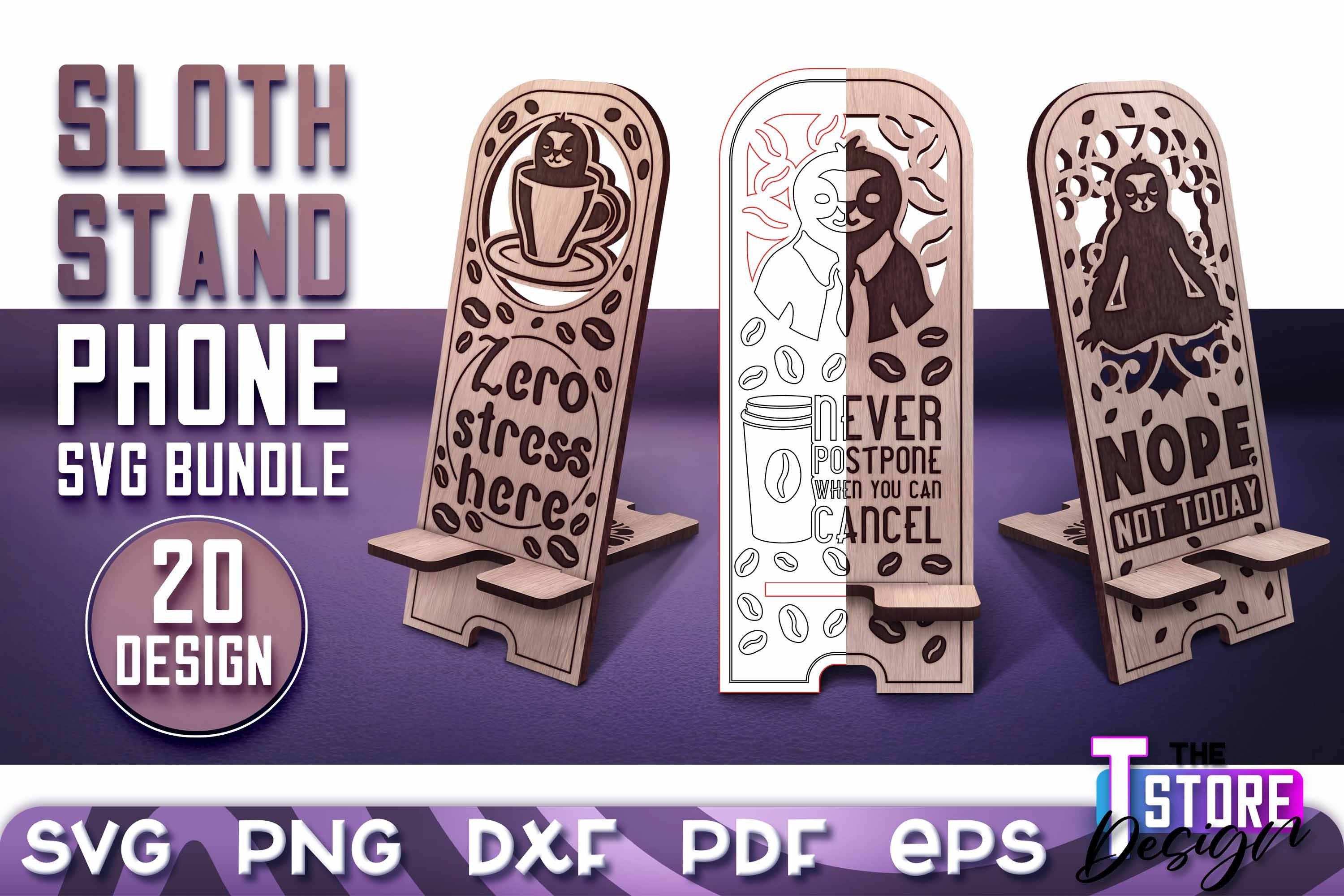 Sloth Phone Stand Laser Cut SVG | Cell Phone Stand SVG Bundle - Etsy UK
