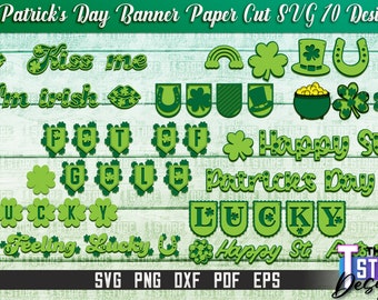 St. Patrick's Day Bunting Banner | 3D St Patrick's Day Layered Wall Decoration | Patrick's Day Bunting Banner Design | Garland Decoration