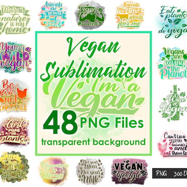 Vegan Quotes Sublimation | Funny T Shirt Designs | Vegan PNG