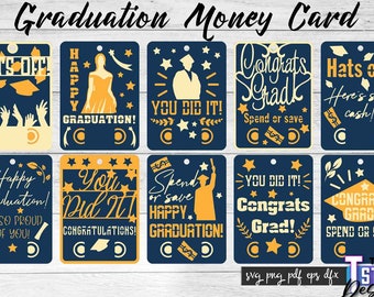 Graduation Money Card SVG Bundle | Grad Money Holder SVG Design | Paper Crafts