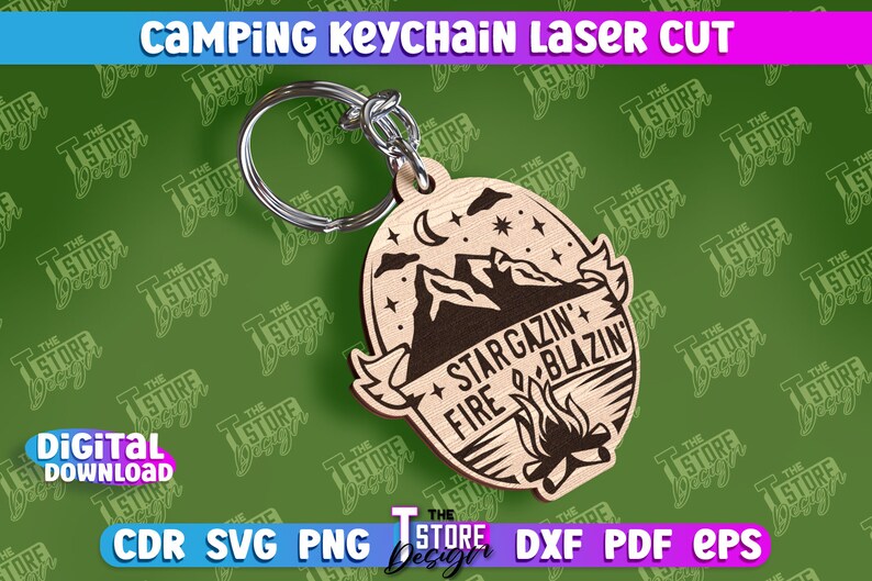 Camping Keychain Laser Cut Bundle | Camping Quotes and Sayings SVG ...
