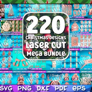 Christmas Laser Cut Mega Bundle | Winter CNC Files | Christmas Mega Engraving Bundle