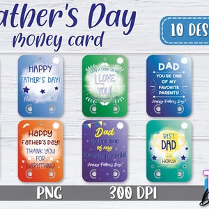 Carte d'argent pour la fête des pères PNG Bundle | Fichiers de coupe de porte-monnaie | Conception de papa | Paquet papa