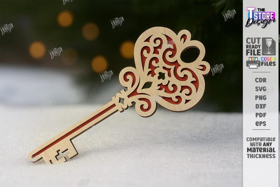 Christmas Magic Keys Laser Cut Bundle | 3D Santa's Magic Key