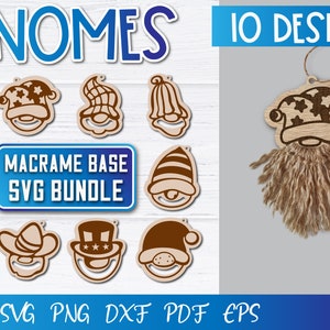 Gnomes Macrame Base SVG | Macrame Laser Cut SVG | CNC files
