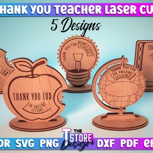 Thank You Teacher SVG Bundle | Thank You Teacher SVG Design | Laser Cut Files | CNC Files