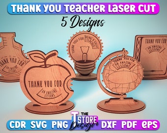 Thank You Teacher SVG Bundle | Thank You Teacher SVG Design | Laser Cut Files | CNC Files