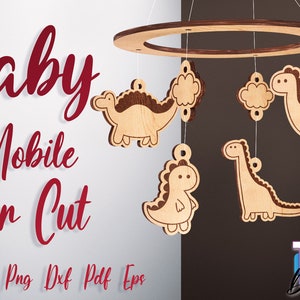 Baby Mobile SVG Laser Cut Bundle Baby Mobile SVG Design Laser Cut Files image 8