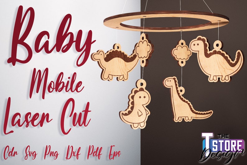 Baby Mobile SVG Laser Cut Bundle Baby Mobile SVG Design Laser Cut Files image 8