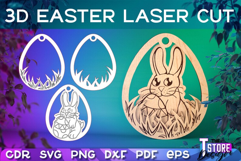 3D Easter Laser Cut Eggs | Laser Cut SVG Bundle | CNC Files - Etsy