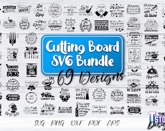 Cutting Board SVG Bundle | Kitchen Design SVG | Funny Quotes