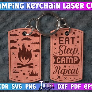 Camping Keychain Laser Cut Bundle | Laser Cut SVG Bundle | CNC Files - Etsy
