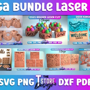 Laser geschnittenes Mega Bundle SVG CNC-Dateien Gravur SVG Bild 8