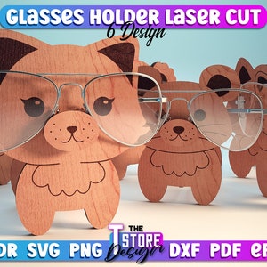 Glasses Holder Laser Cut SVG Bundle | Accessories Holder Laser Cut SVG Bundle | CNC Files
