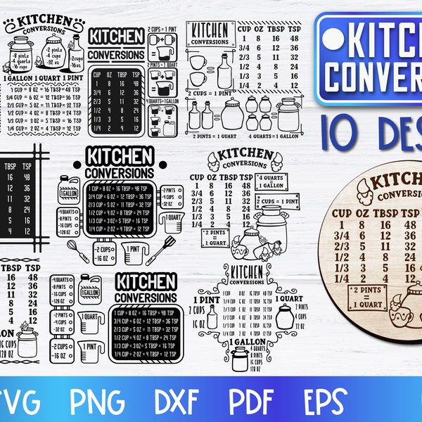 Conversions de cuisine SVG Bundle | Décoration de cuisine SVG | Conception de la maison