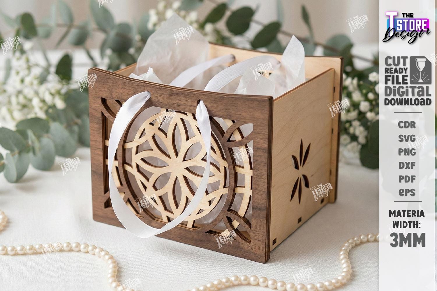 3d Mini Wooden Gift Boxes Laser Cut Bundle, Personalized Gift Boxes Svg ...
