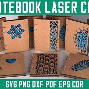 Notebook Laser Cut SVG Bundle | Notebook SVG Design | Laser Cut Files