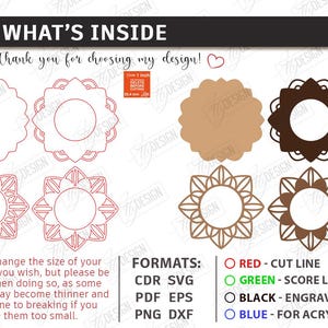 Wooden Tealight Holder Laser Cut File - Lotus Candle Holder - Mandala Tea Light Decor - Layered Candle Stand svg image 13