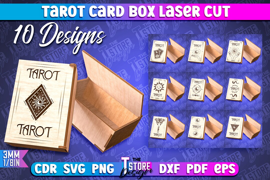 Tarot Card Boxes Laser Design Spiritual Laser Cut Tarot Card Deck Box