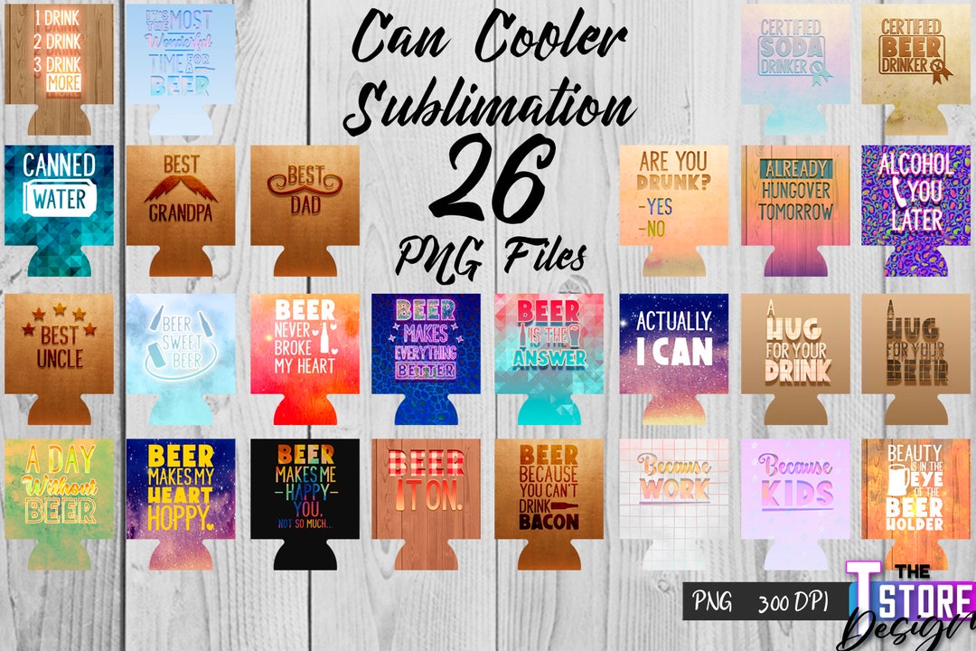 Can Holder Sublimation Can Cooler Quotes Sublimation Bundle PNG Design