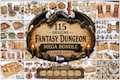 115 Fantasy Dungeon Laser Cut Mega Bundle, Game Master Screen Designs, RPG accessories, HP tracker SVG, Dice Tower dxf, Dice Tray Laser cut