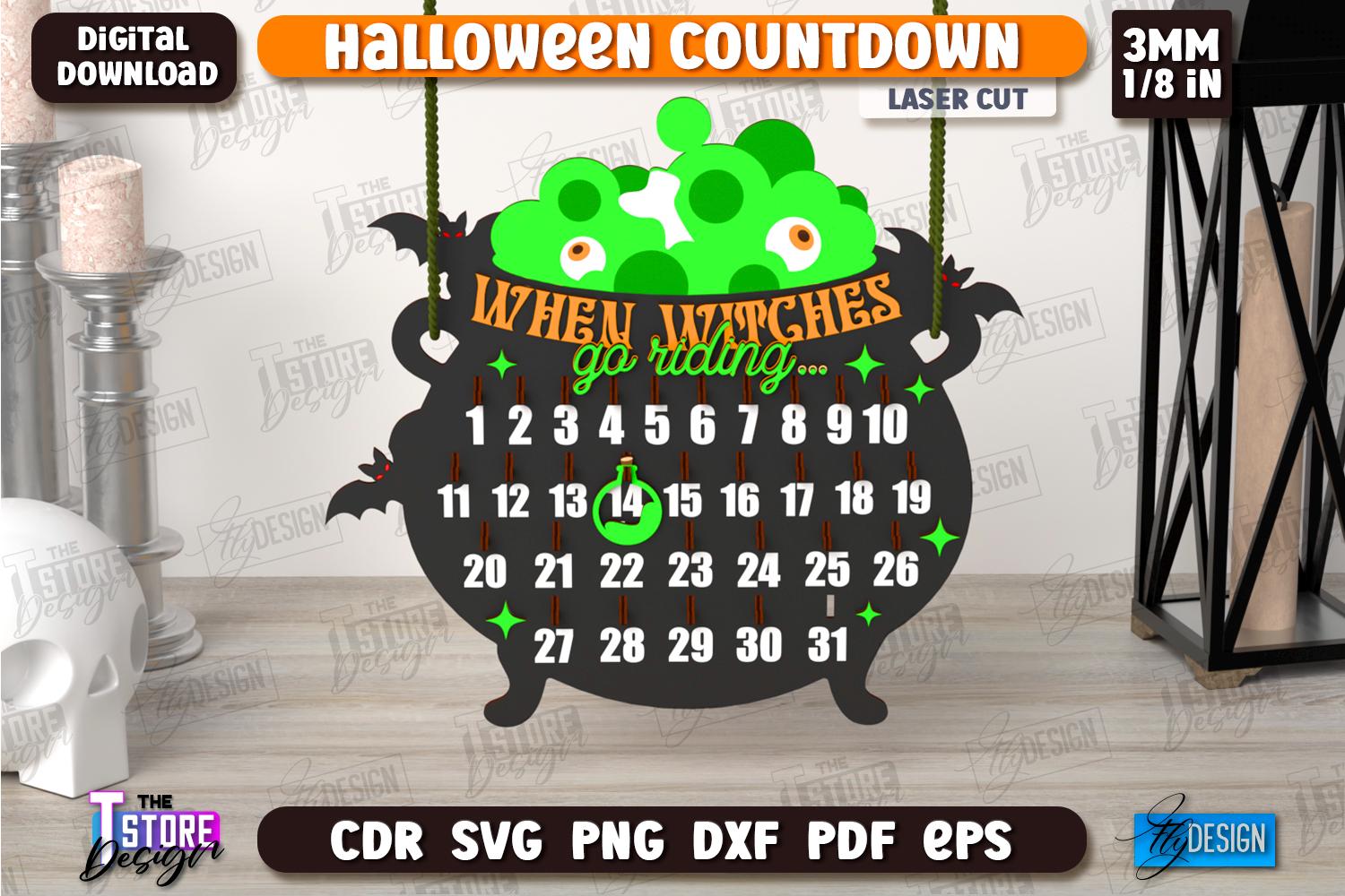3d Halloween Countdown Laser Cut Bundle, Days Until Halloween Countdown ...