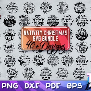 Nativity Christmas SVG | Christmas Design | Christian Round Ornaments